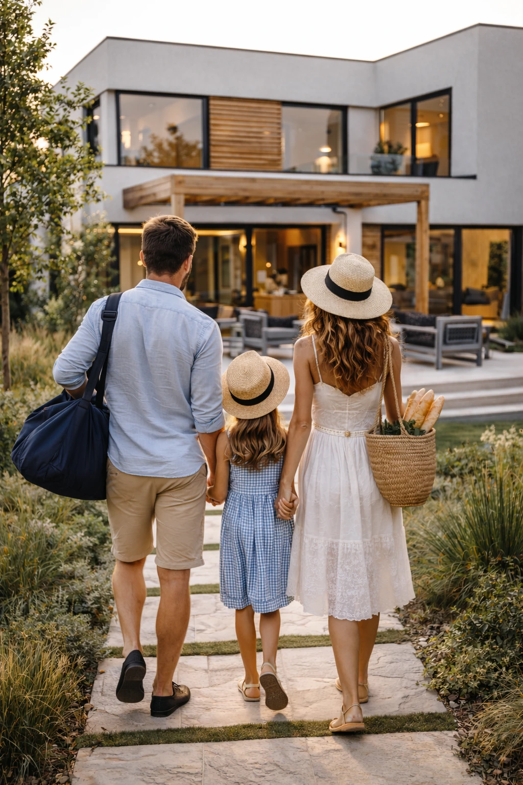 conciergerie-carpentras-location-saisonniere-provence Arrivée de voyageurs dans une location saisonnière gérée par une conciergerie à Carpentras dans le Vaucluse